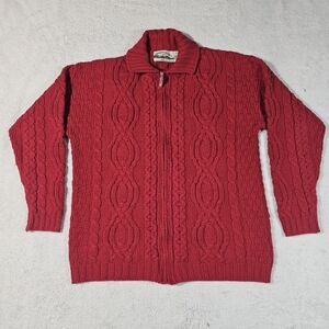 Aran Crafts Ireland Merino Wool Cardigan Sweater